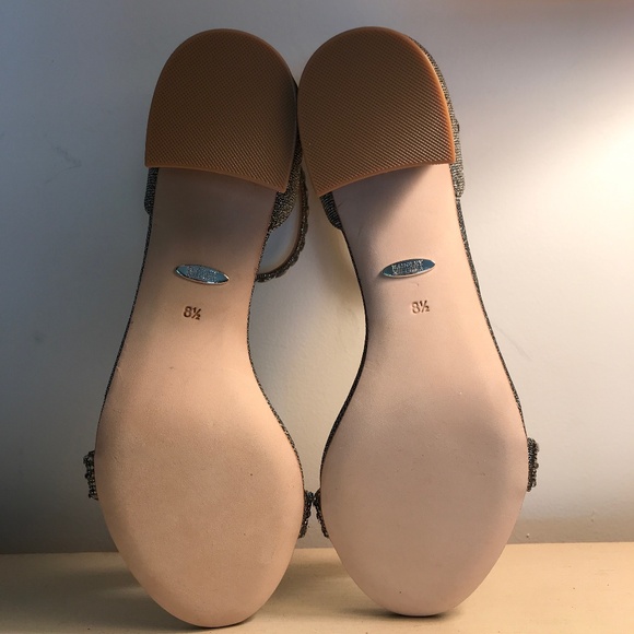 BADGLEY MISCHKA UNNA METALLIC SANDALS 8.5 NWT - Picture 11 of 16